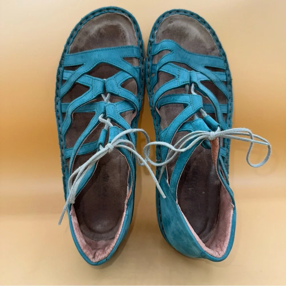 NAOT Yarrow Nubuck Teak Ghillie,‎ Women’s Size 39, EUC